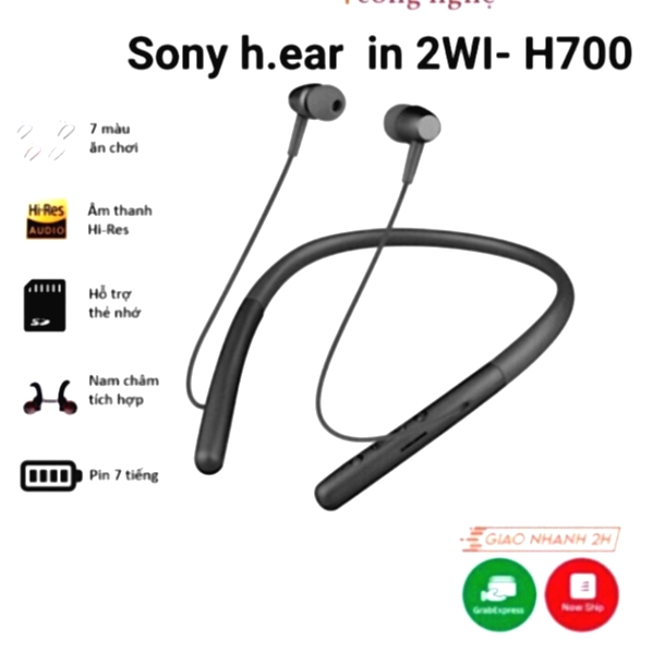 Tai nghe Bluetooth Sony h.ear in 2 WI-H700 Sport Màu ĐEN  âm thanh chuẩn HIFI bass treble rõ ràng HOT HOT